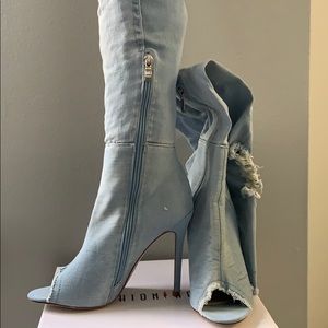 Thigh High Jean Boots